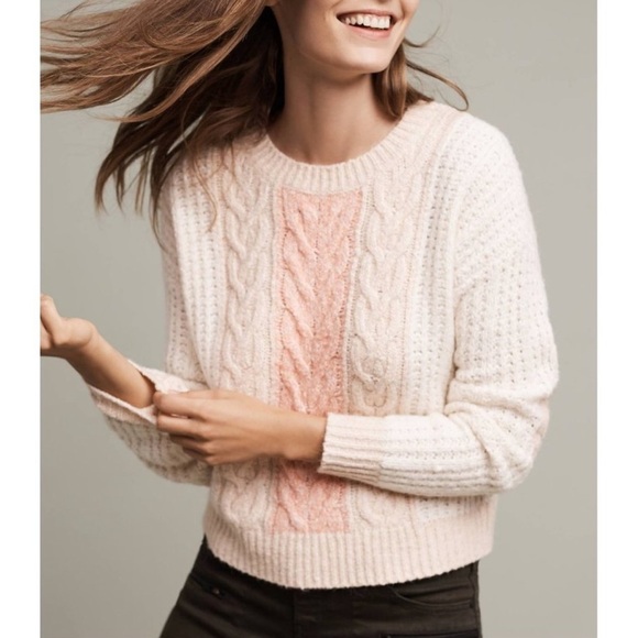 Anthropologie Sweaters - Anthropologie Sleeping on Snow Marie Cabled Pullover Sweater